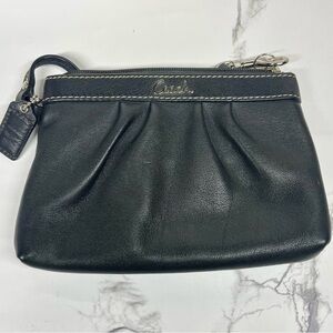 Coach Colette Zip Top Wristlet in Black